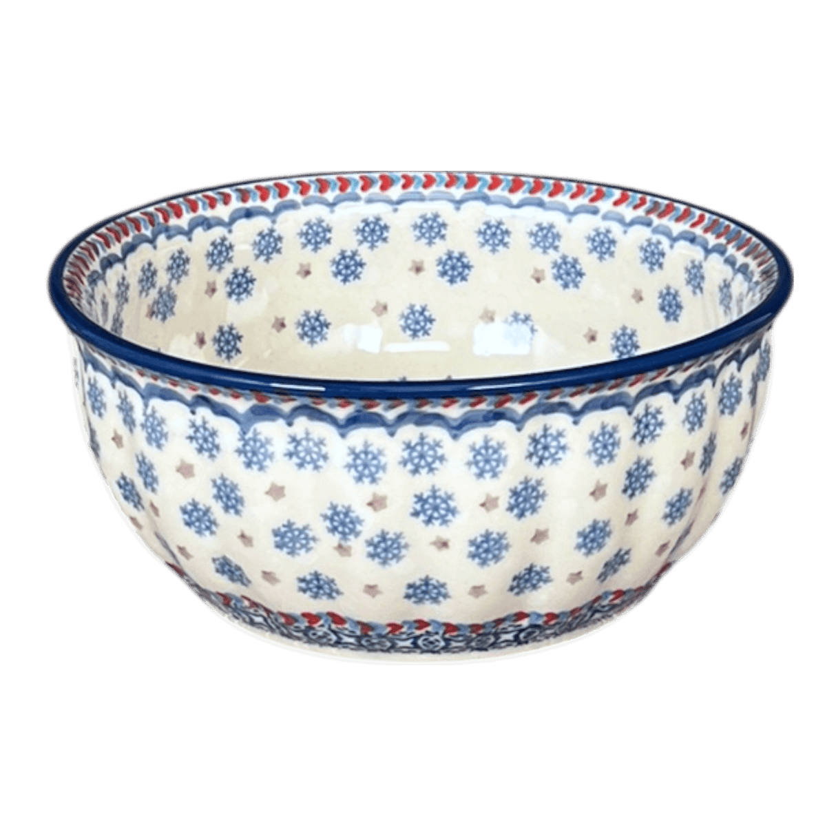 Bowl, Round, 6.5" in "Snowflake Love" by Manufaktura | M084U-PS01