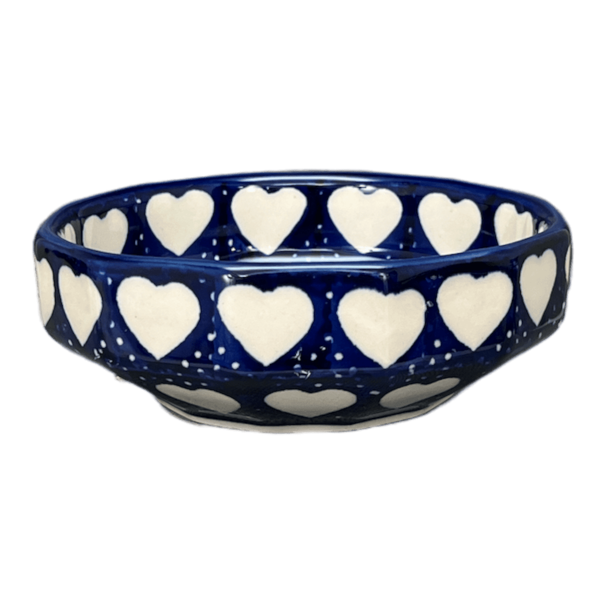 Bowl, Multiangular, 5" in "Sea of Hearts" by Manufaktura | M058T-SEA