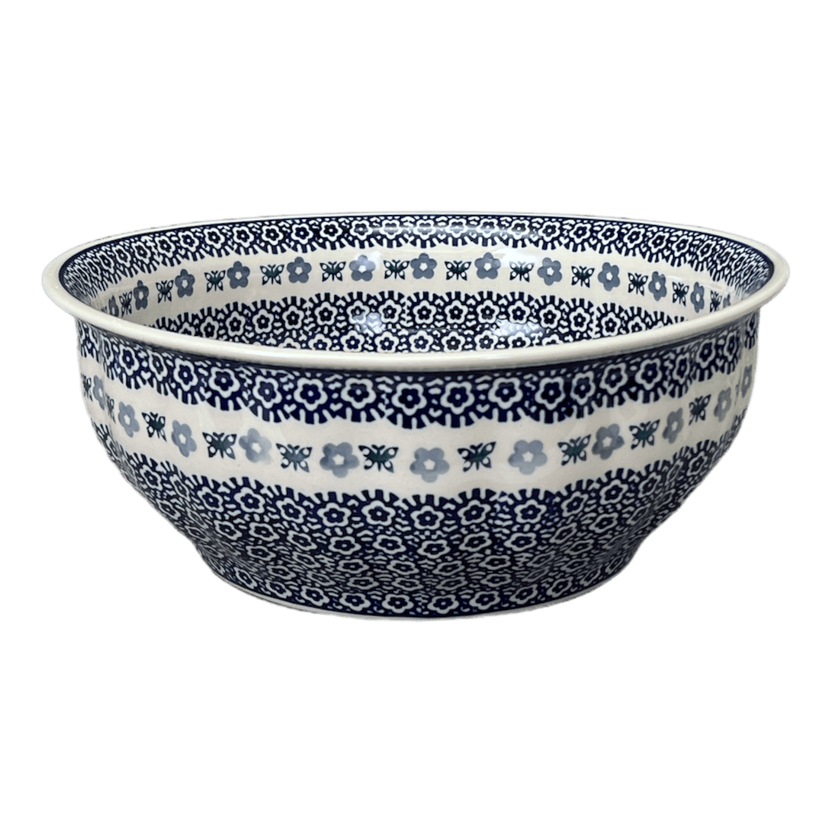 Bowl, Round, 11" in "Butterfly Border" by Manufaktura | M087T-P249