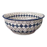 A picture of a Polish Pottery 11" Bowl (Diamond Blossoms) | M087U-ZP03 as shown at PolishPotteryOutlet.com/products/11-bowl-diamond-blossoms-m087u-zp03
