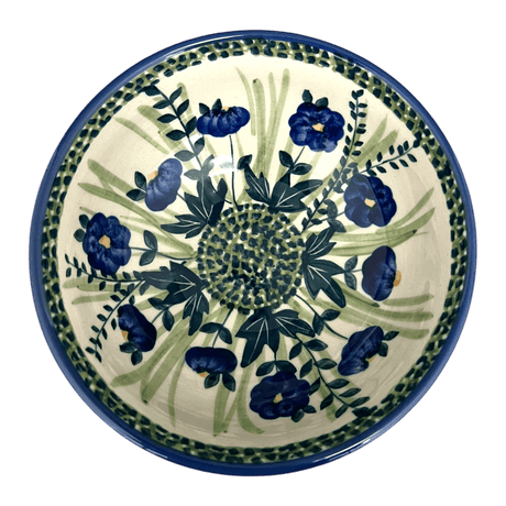 Bowl, Round, 6" in "Bouncing Blue Blossoms" by Manufaktura | M089U-IM03