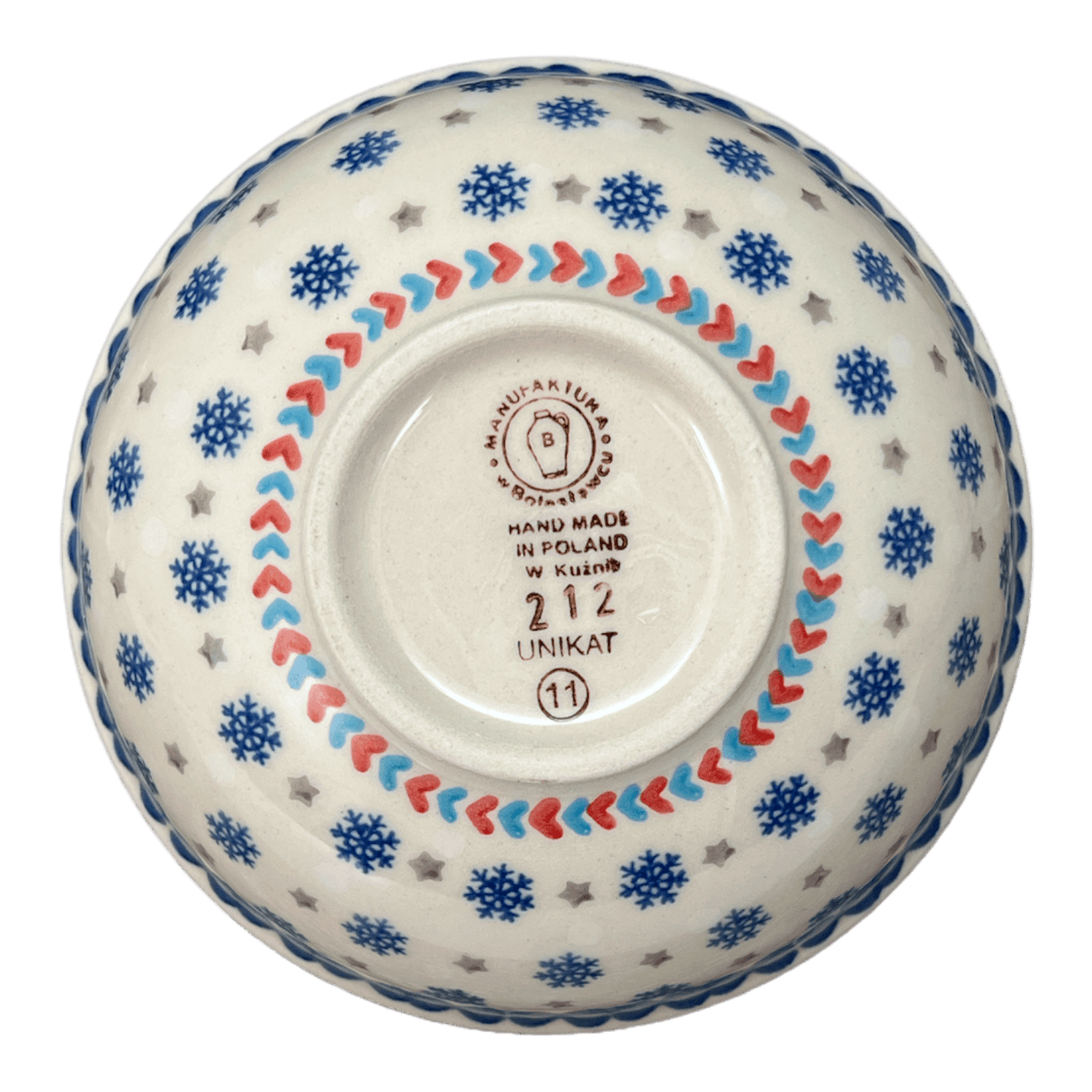 Bowl, Round, 6" in "Snowflake Love" by Manufaktura | M089U-PS01