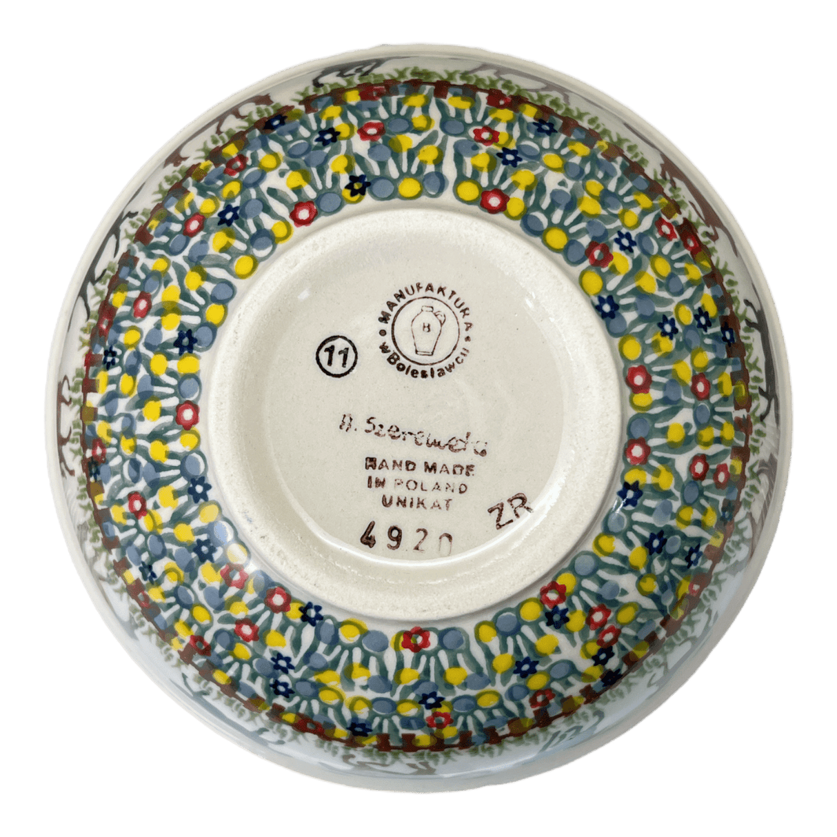 Bowl, Round, 6.75" in "Wild Horses" by Manufaktura | M090S-INK1