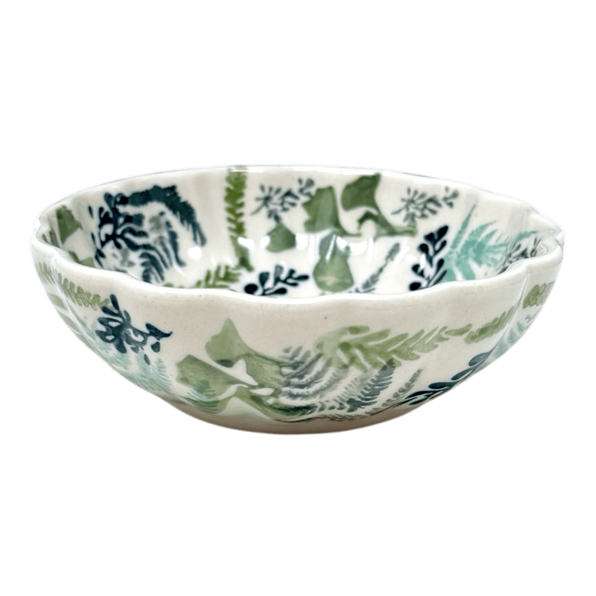 Bowl, Round, Blossom, 4.75" in "Scattered Ferns" by Manufaktura | M094S-GZ39