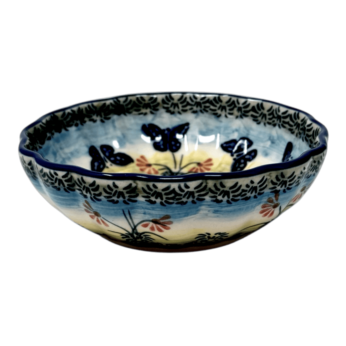 Bowl, Round, Blossom, 4.75" in "Butterfly Bliss" by Manufaktura | M094S-WK73
