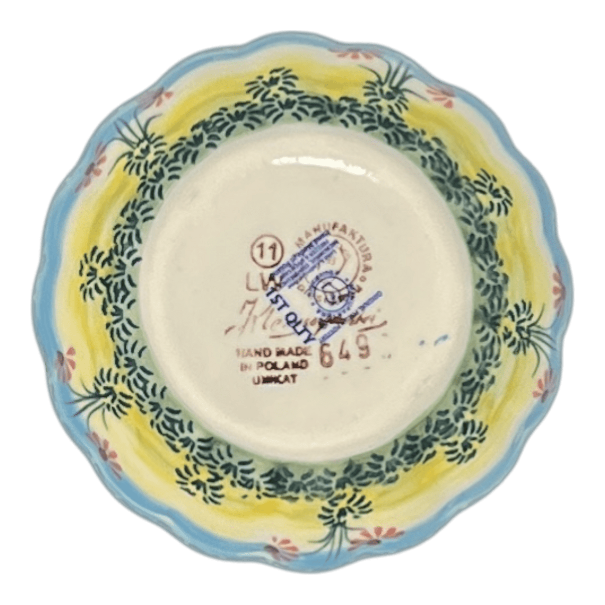 Bowl, Round, Blossom, 4.75" in "Butterflies in Flight" by Manufaktura | M094S-WKM