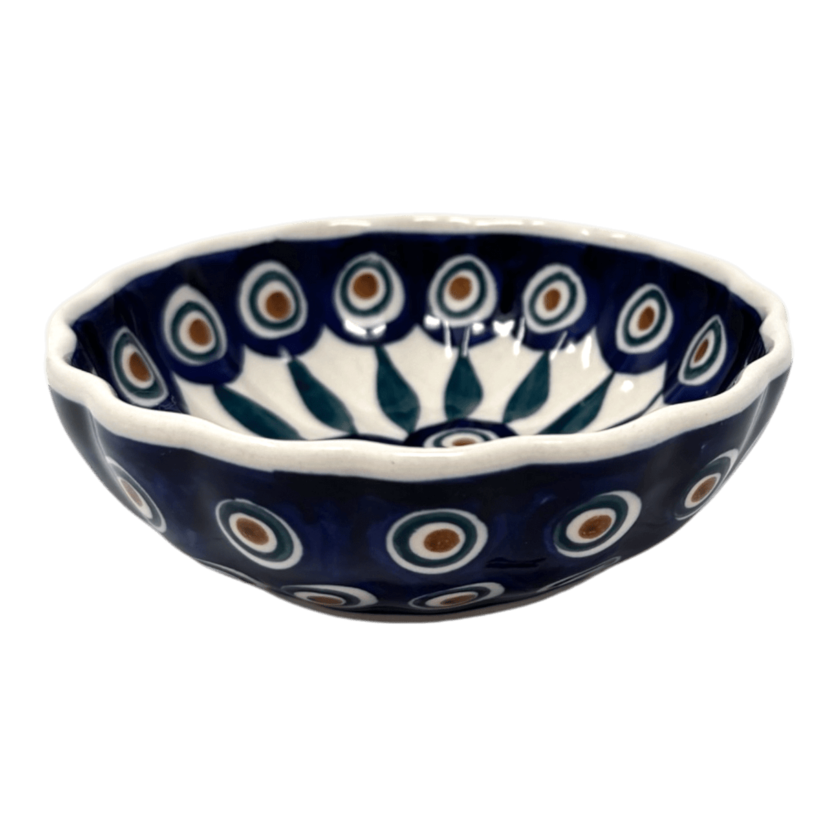 Bowl, Round, Blossom, 4.75" in "Peacock" by Manufaktura | M094T-54