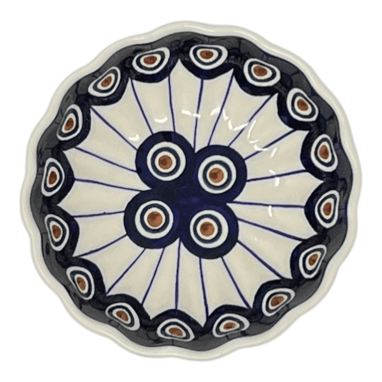 Bowl, Round, Blossom, 4.75" in "Peacock in Line" by Manufaktura | M094T-54A
