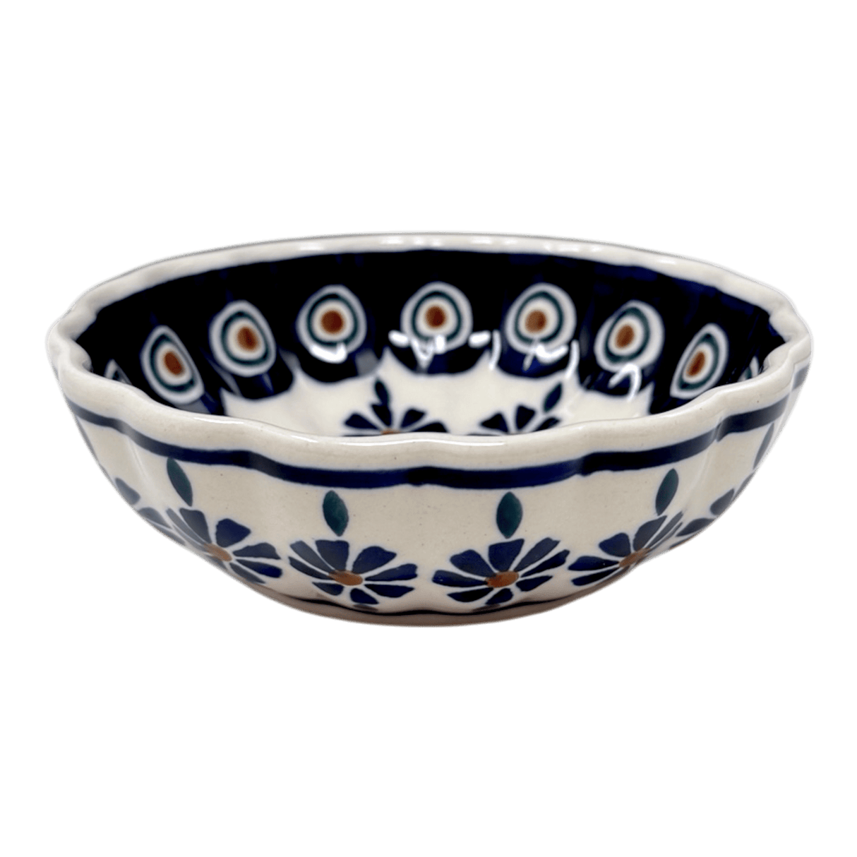 Bowl, Round, Blossom, 4.75" in "Floral Peacock" by Manufaktura | M094T-54KK