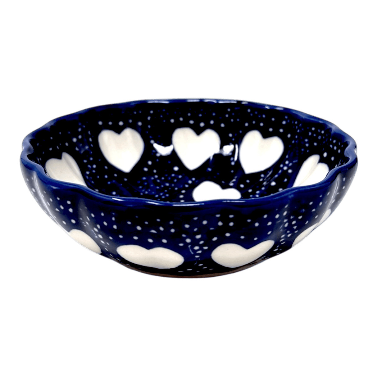 Bowl, Round, Blossom, 4.75" in "Sea of Hearts" by Manufaktura | M094T-SEA