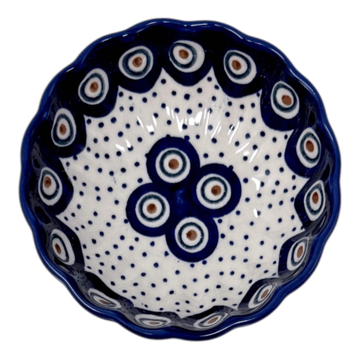 Bowl, Round, Blossom, 4.75" in "Peacock Dot" by Manufaktura | M094U-54K