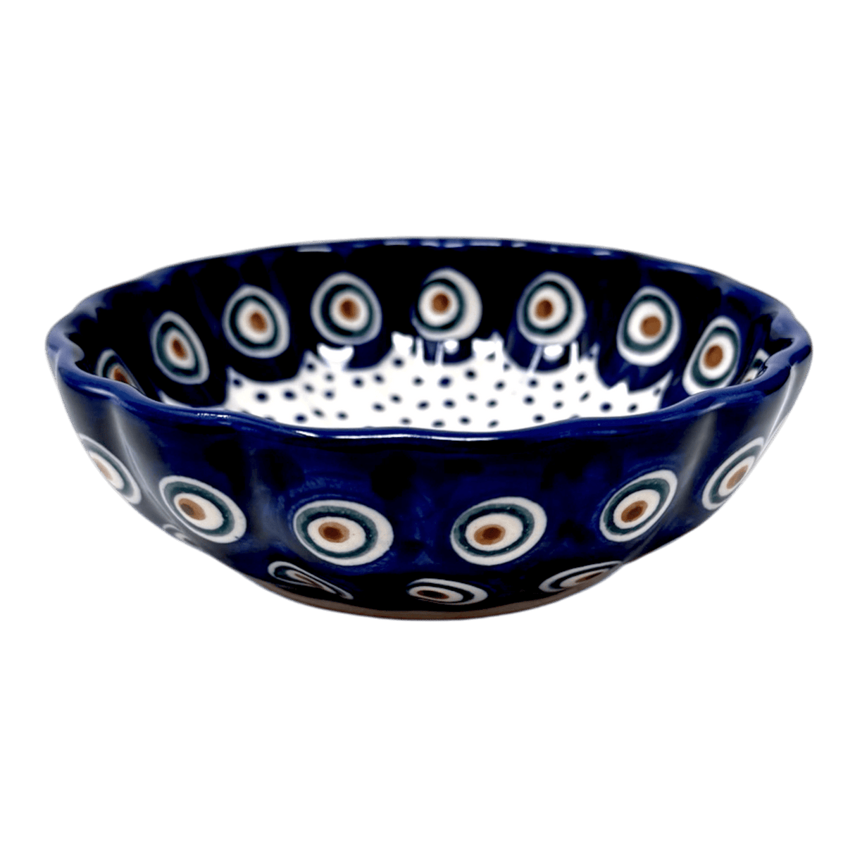 Bowl, Round, Blossom, 4.75" in "Peacock Dot" by Manufaktura | M094U-54K