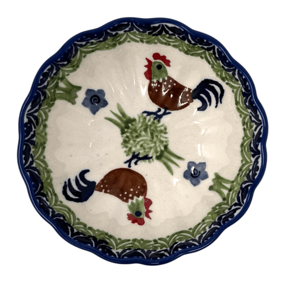 Bowl, Round, Blossom, 4.75" in "Chicken Dance" by Manufaktura | M094U-P320