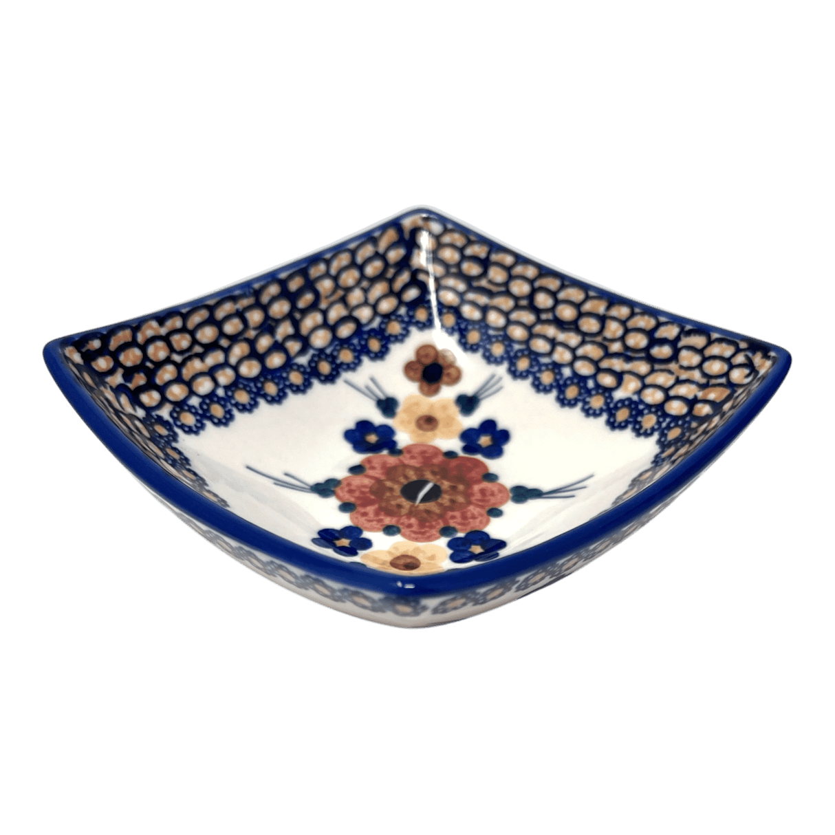 Bowl, Square, Nut, Small, 5.25" in "Bouquet in a Basket" by Manufaktura | M105S-JZK