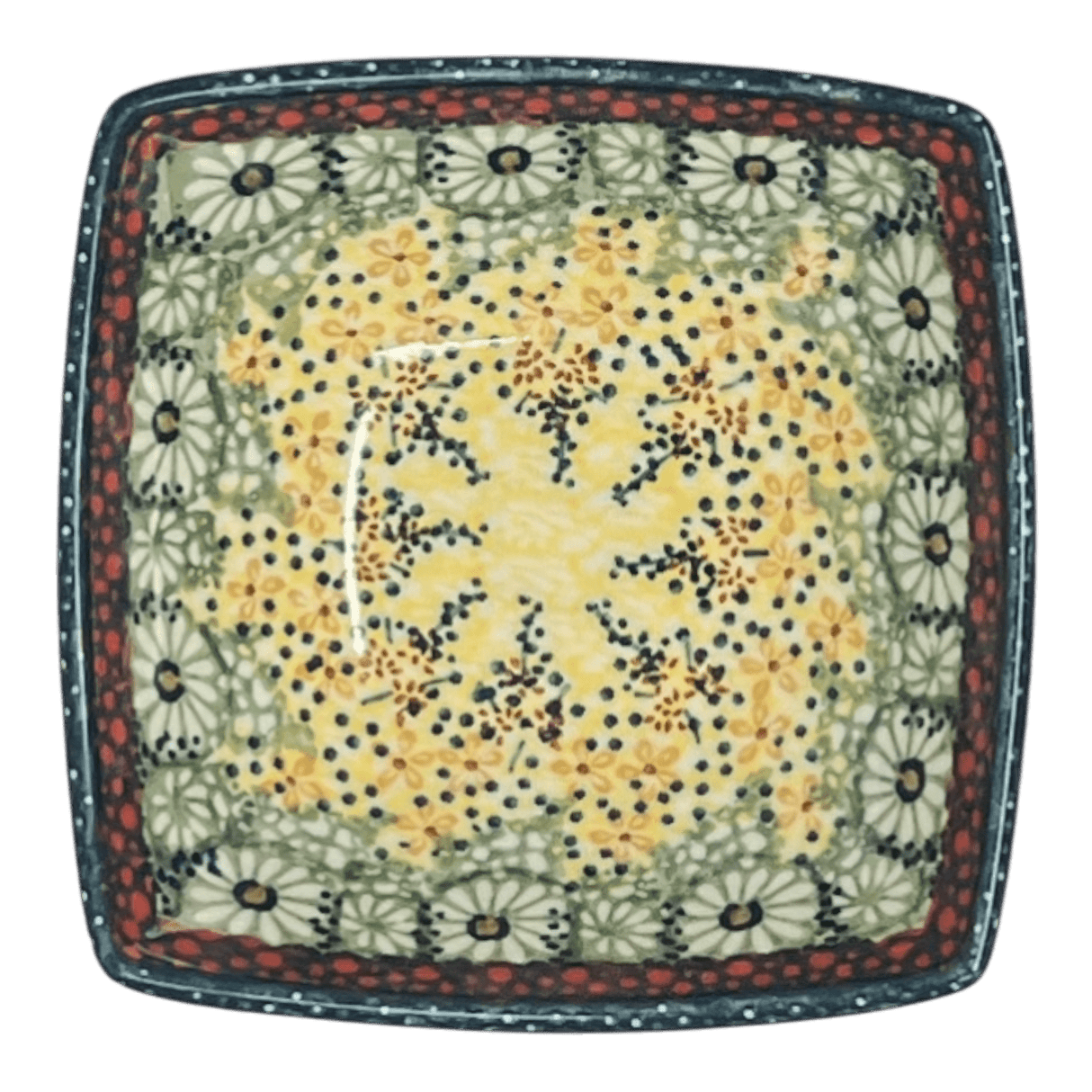 Bowl, Square, Nut, Small, 5.25" in "Sunshine Grotto" by Manufaktura | M105S-WK52