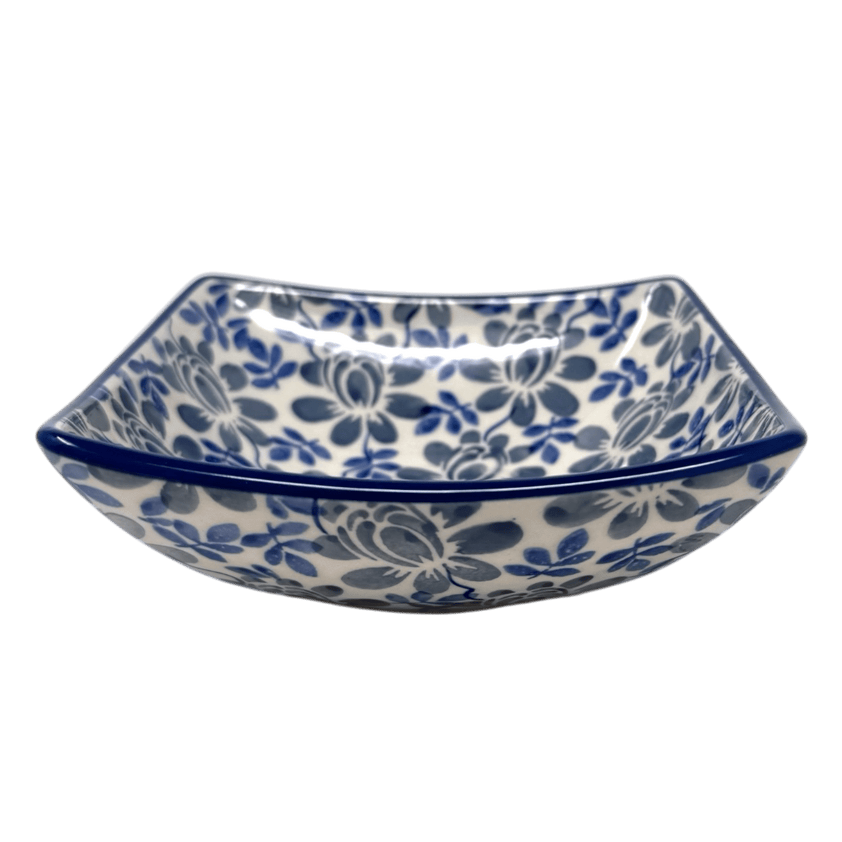 Bowl, Square, Nut, Small, 5.25" in "English Blue" by Manufaktura | M105U-AS53