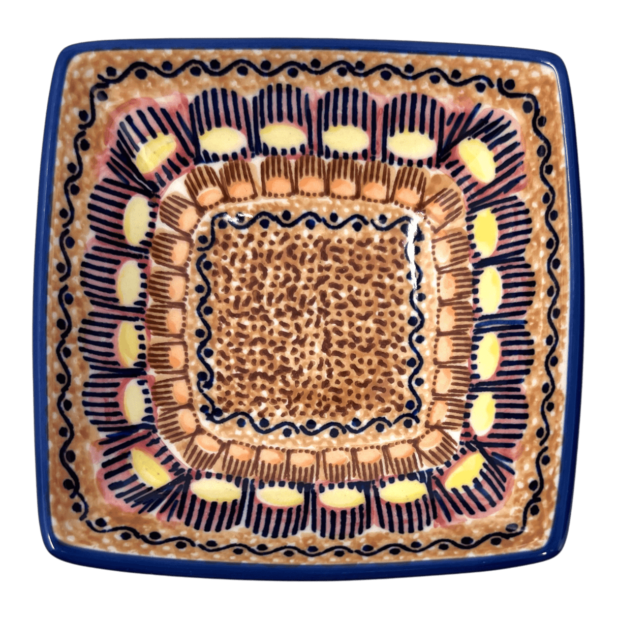 Bowl, Square, Nut, Small, 5.25" in "Desert Sunrise" by Manufaktura | M105U-KLJ