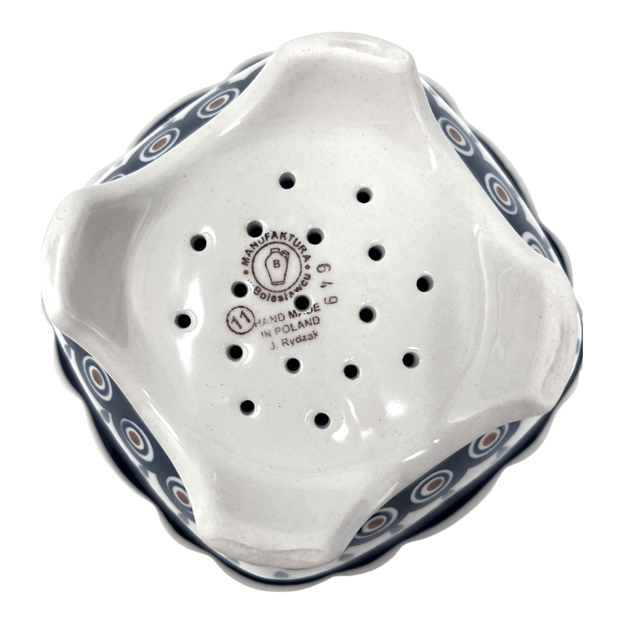 Bowl, Square, Fancy, Berry Bowl, 7.5" in "Floral Peacock" by Manufaktura | M107T-54KK