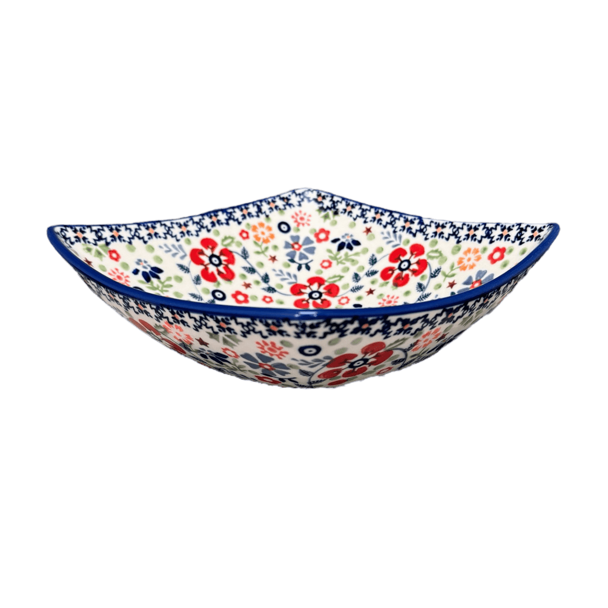 Bowl, Square, Nut, Medium, 7.75" in "Full Bloom" by Manufaktura | M113S-EO34