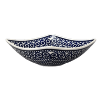 A picture of a Polish Pottery Medium Nut Dish (Gothic) | M113T-13 as shown at PolishPotteryOutlet.com/products/medium-nut-dish-gothic-m113t-13