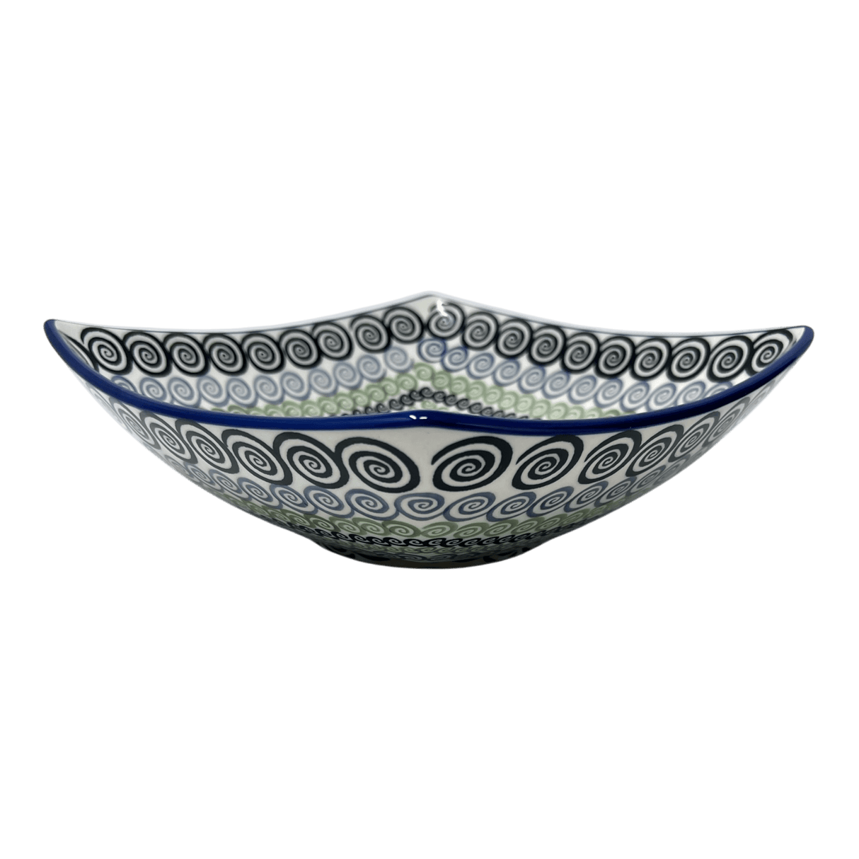 Bowl, Square, Nut, Large, 10.5" in "Hypnotic Whirlpool" by Manufaktura | M121M-CGZC