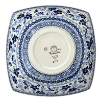 A picture of a Polish Pottery Large Nut Dish (Duet in Blue) | M121S-SB01 as shown at PolishPotteryOutlet.com/products/large-nut-bowl-duet-in-blue-m121s-sb01