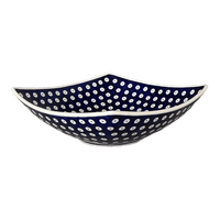 A picture of a Polish Pottery Large Nut Dish (Dot to Dot) | M121T-70A as shown at PolishPotteryOutlet.com/products/large-nut-dish-dot-to-dot-m121t-70a