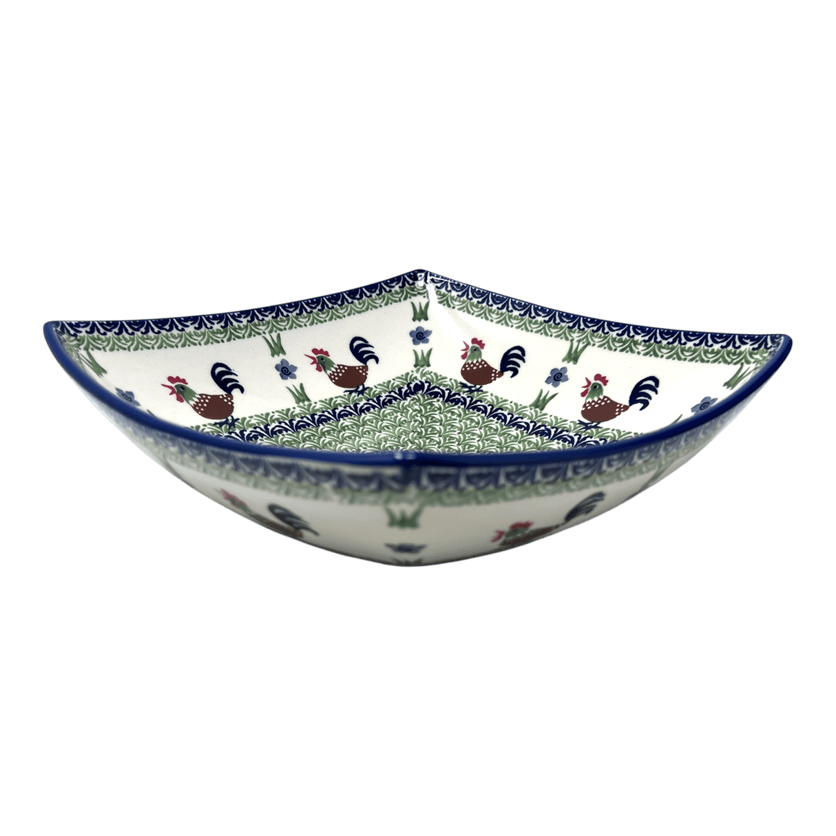 Bowl, Square, Nut, Large, 10.5" in "Chicken Dance" by Manufaktura | M121U-P320