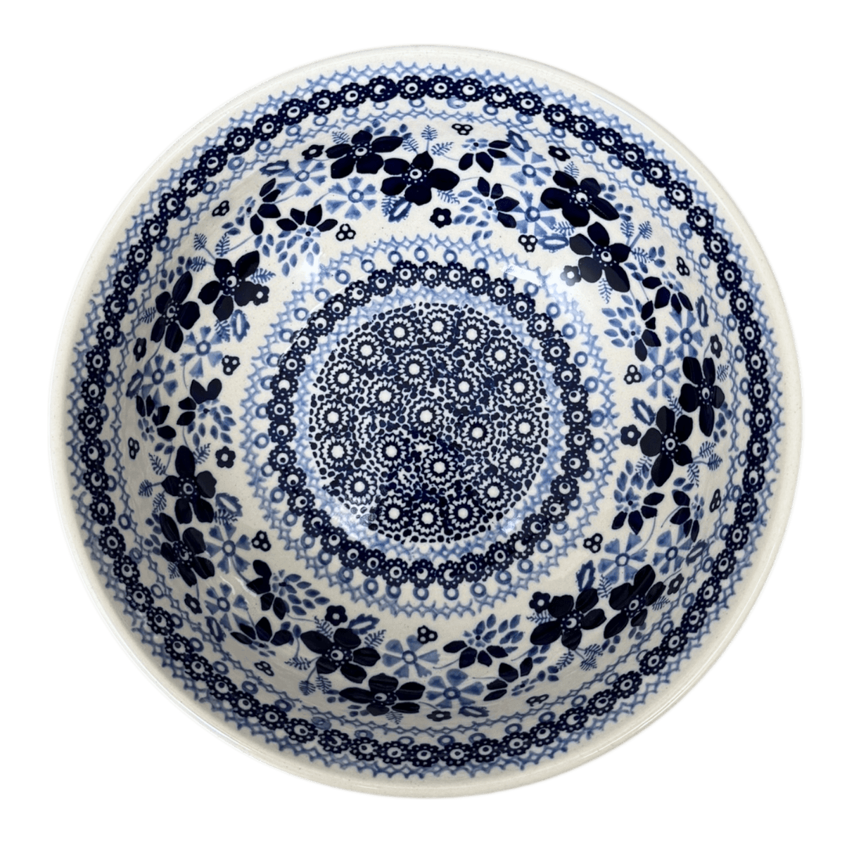 Bowl, Round, 8.5" in "Duet in Blue" by Manufaktura | M135S-SB01