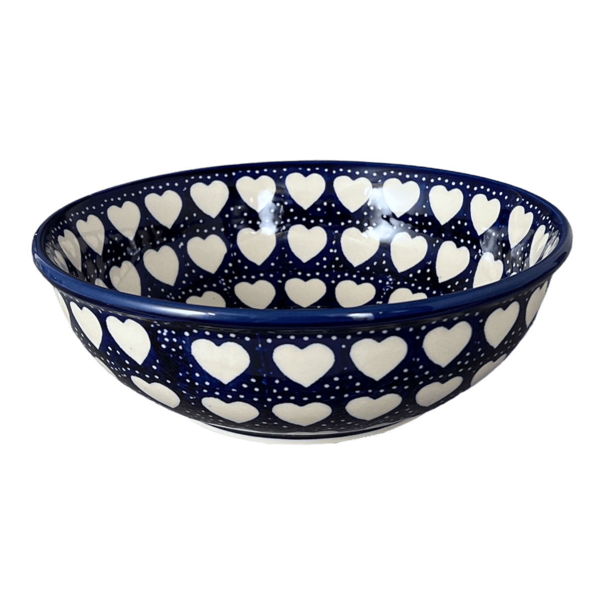 Bowl, Round, 8.5" in "Sea of Hearts" by Manufaktura | M135T-SEA