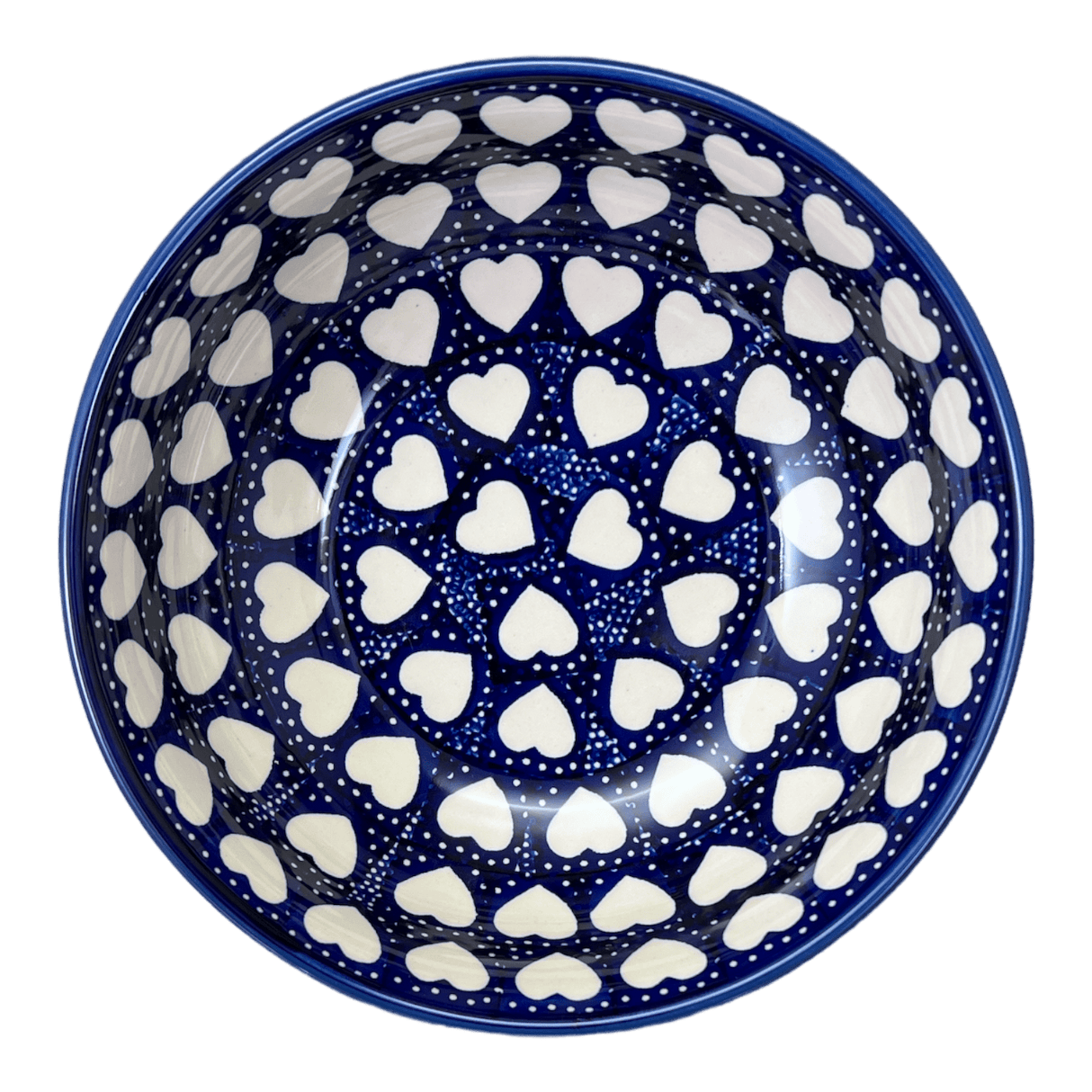 Bowl, Round, 8.5" in "Sea of Hearts" by Manufaktura | M135T-SEA