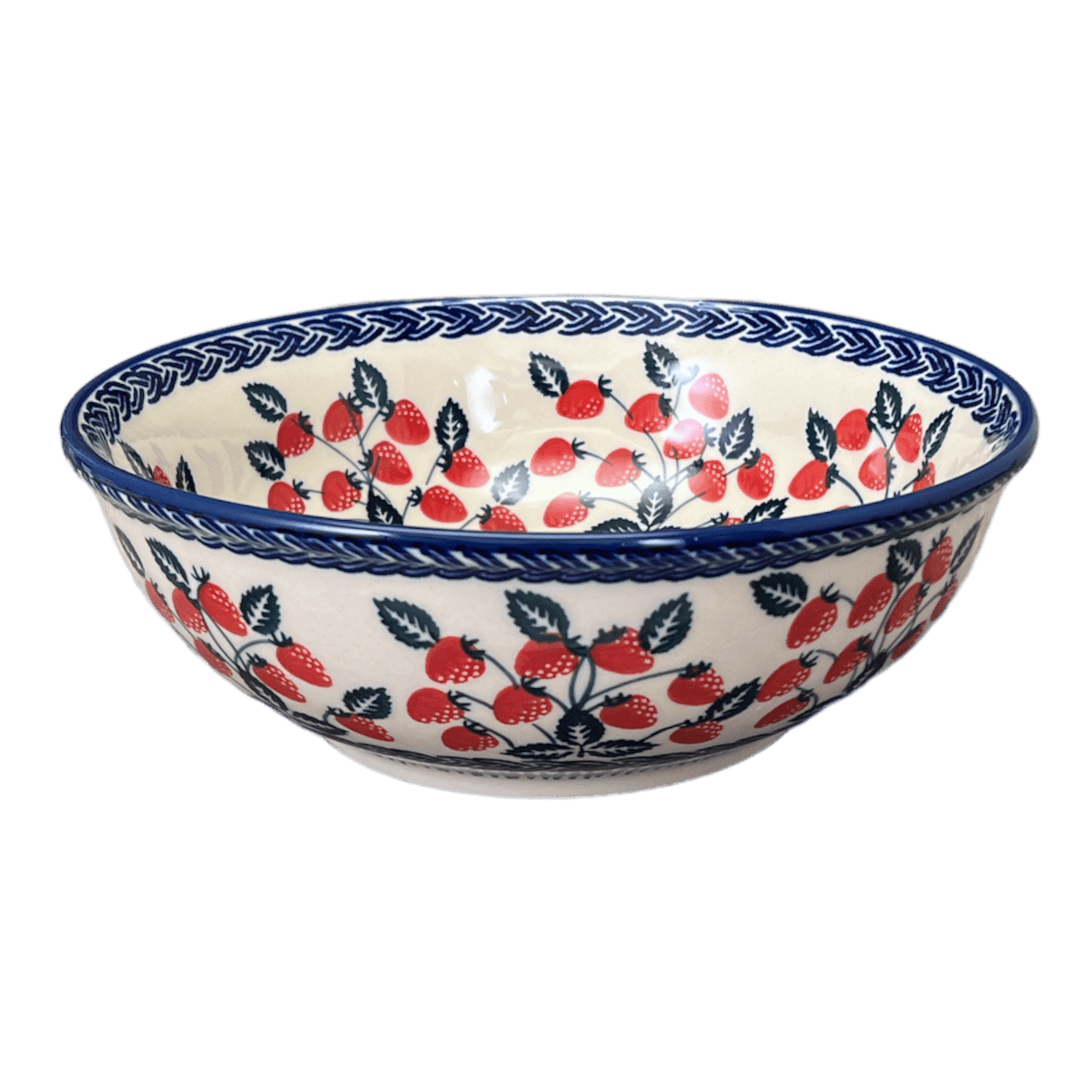 Bowl, Round, 8.5" in "Fresh Strawberries" by Manufaktura | M135U-AS70