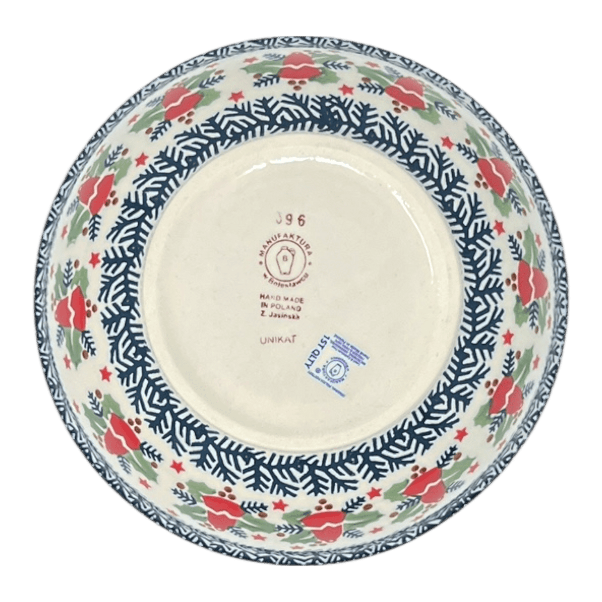 Bowl, Round, 8.5" in "Evergreen Bells" by Manufaktura | M135U-PZDG