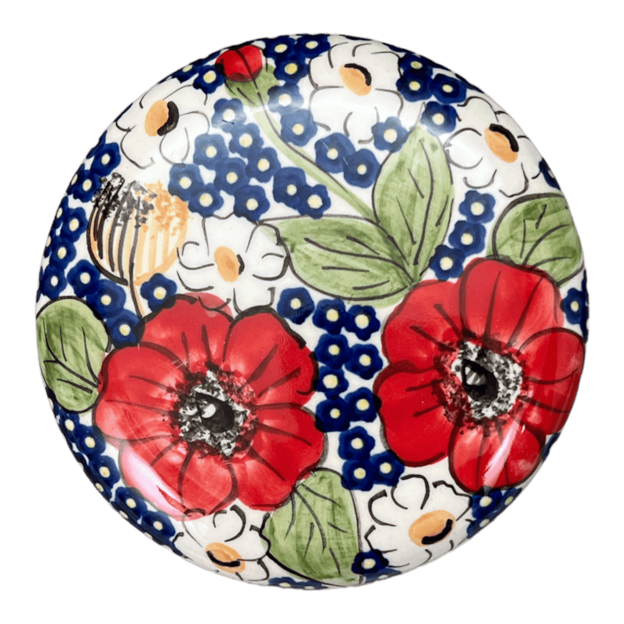 Butter Crock, 4.5" in "Poppies & Posies" by Manufaktura | M136S-IM02
