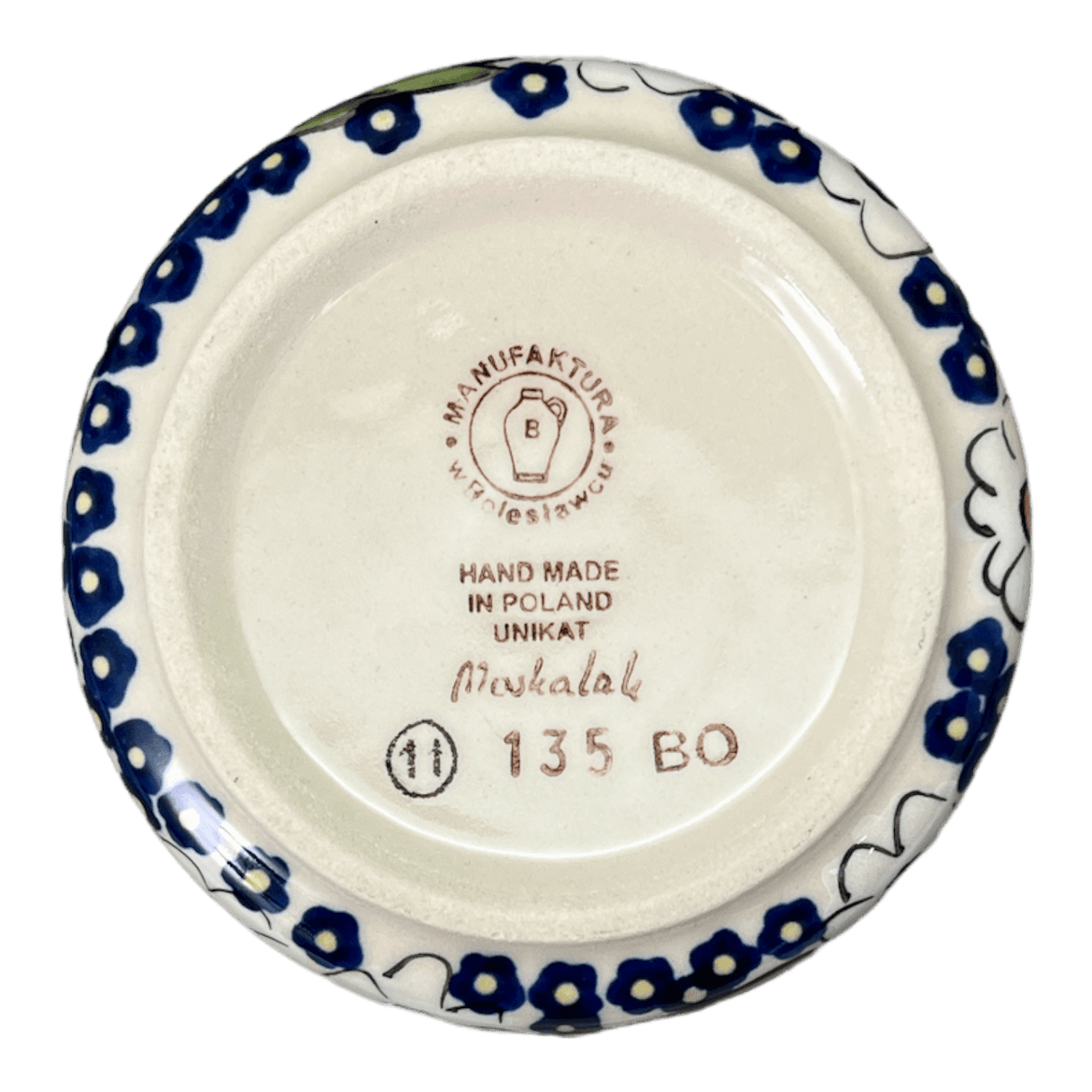 Butter Crock, 4.5" in "Poppies & Posies" by Manufaktura | M136S-IM02