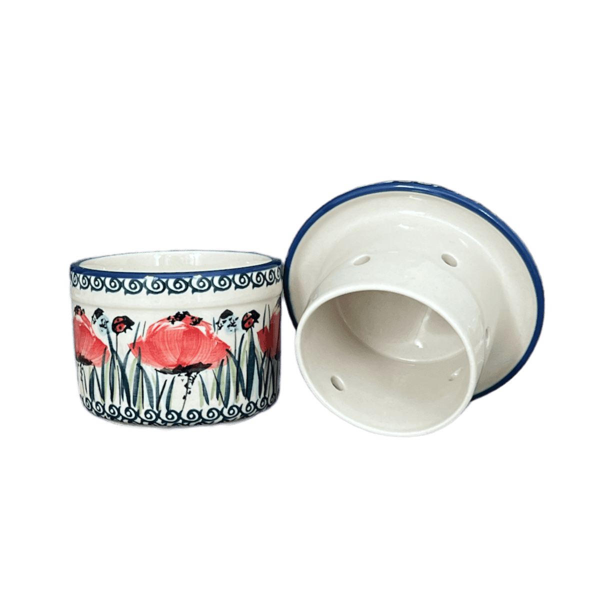 Butter Crock, 4.5" in "Poppy Paradise" by Manufaktura | M136S-PD01