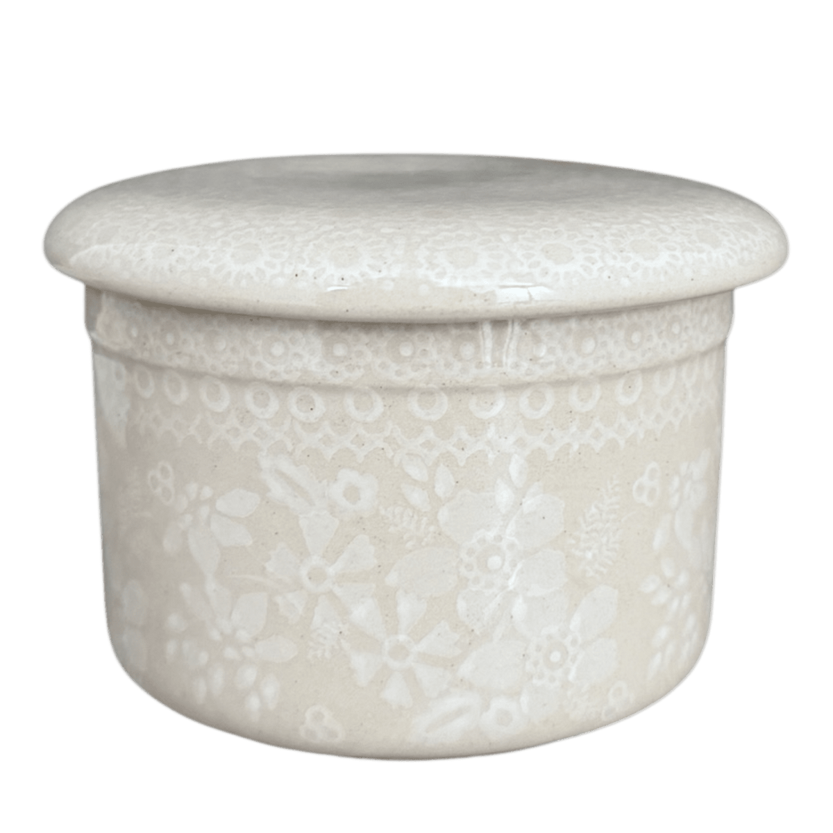 Butter Crock, 4.5" in "Duet in Lace" by Manufaktura | M136S-SB02