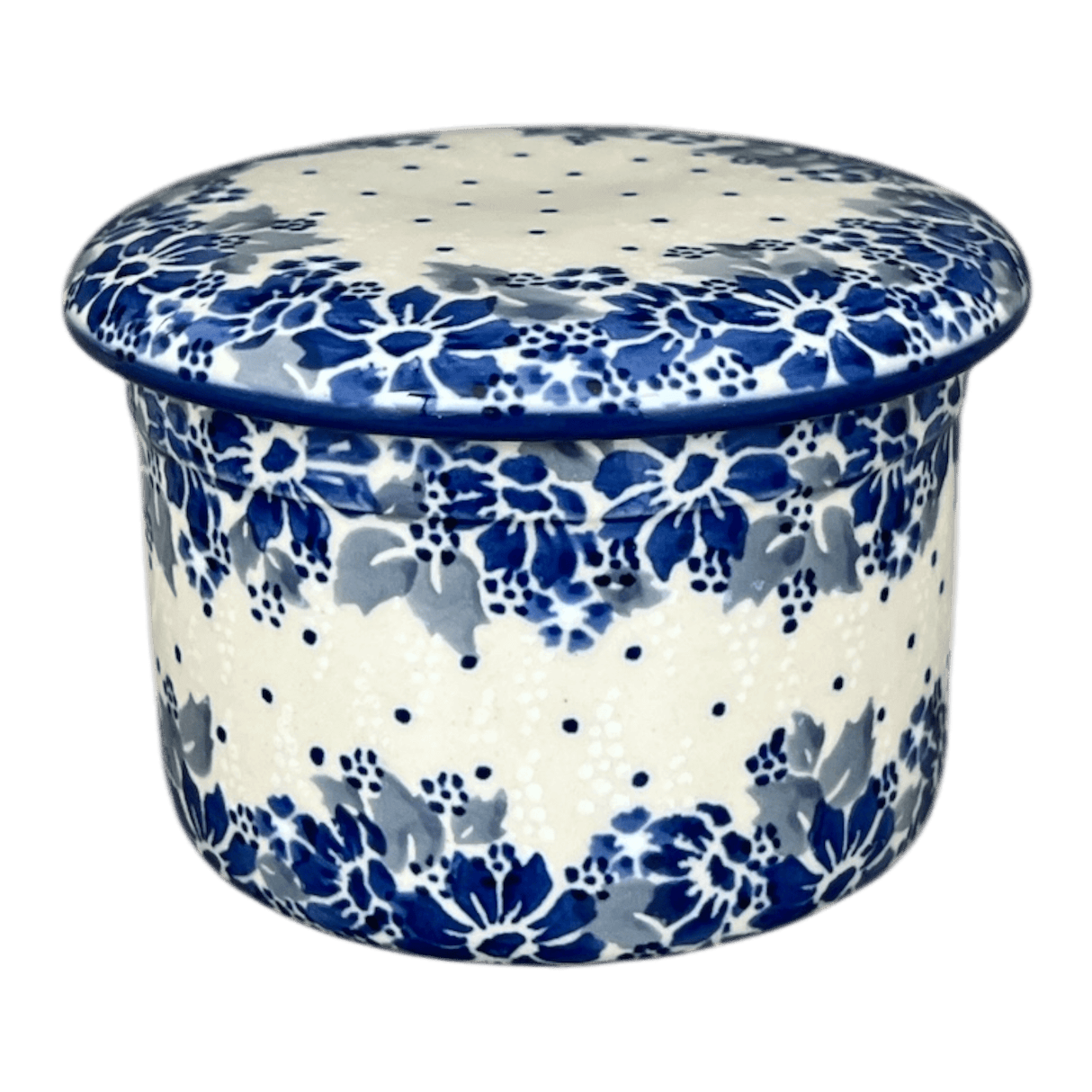 Butter Crock, 4.5" in "Winter Hibiscus" by Manufaktura | M136U-JZ42