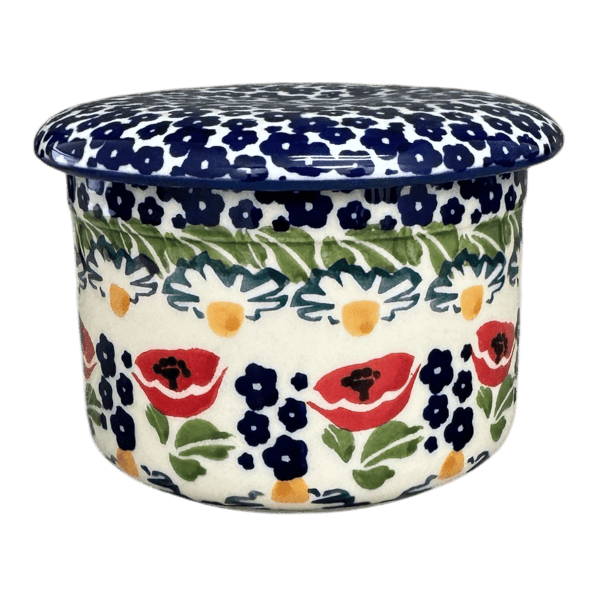 Butter Crock, 4.5" in "Poppy Parade" by Manufaktura | M136U-P341