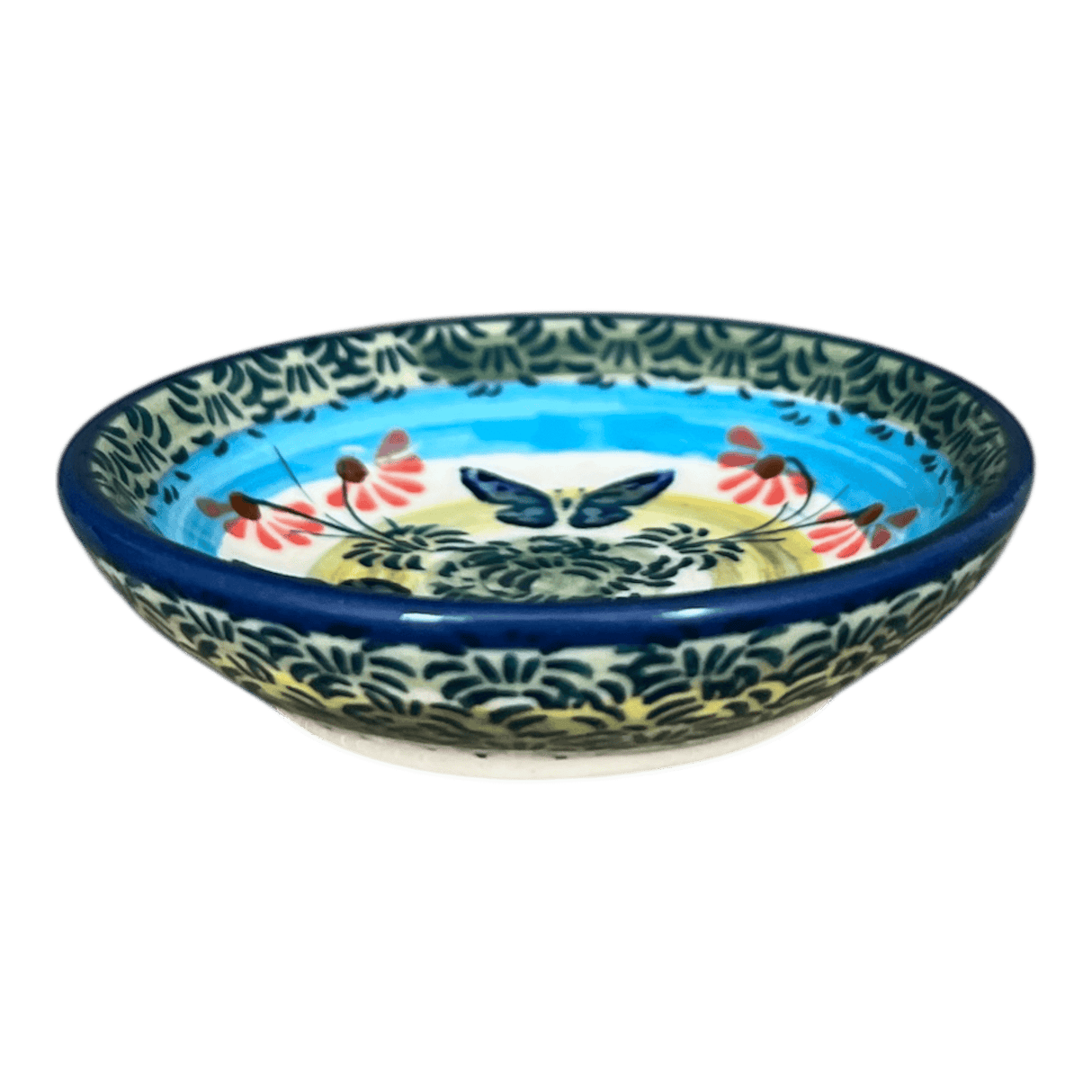 Bowl, Round, Shallow, 3" in "Butterflies in Flight" by Manufaktura | M150S-WKM