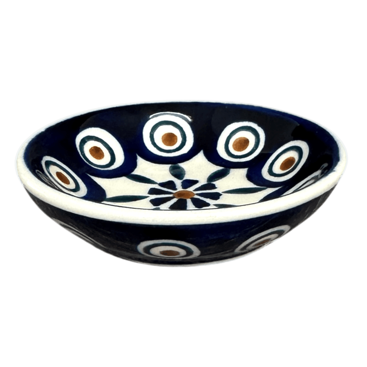 Bowl, Round, Shallow, 3" in "Floral Peacock" by Manufaktura | M150T-54KK