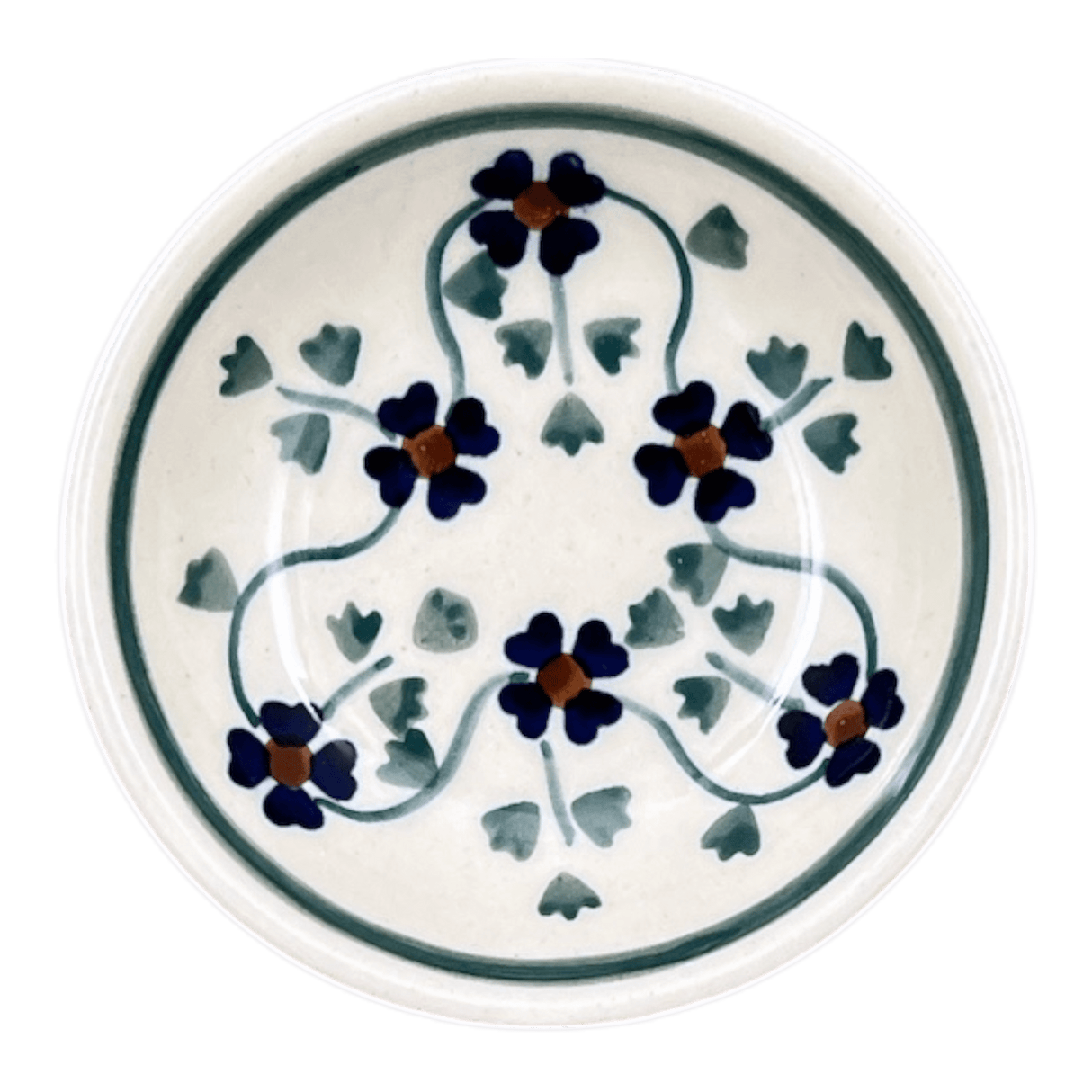 Bowl, Round, Shallow, 3" in "Woven Pansies" by Manufaktura | M150T-RV