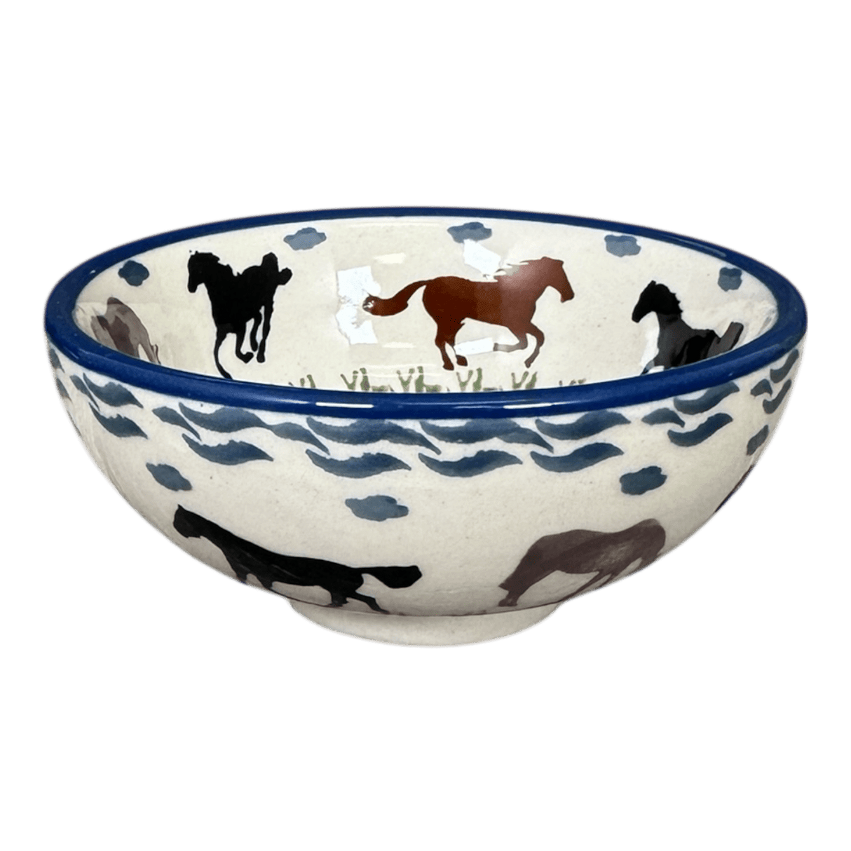 Bowl, Round, Dipping, 4.25" in "Wild Horses" by Manufaktura | M153S-INK1