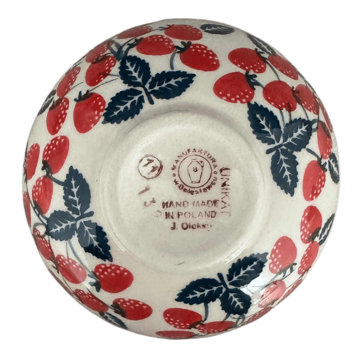 Bowl, Round, Dipping, 4.25" in "Fresh Strawberries" by Manufaktura | M153U-AS70