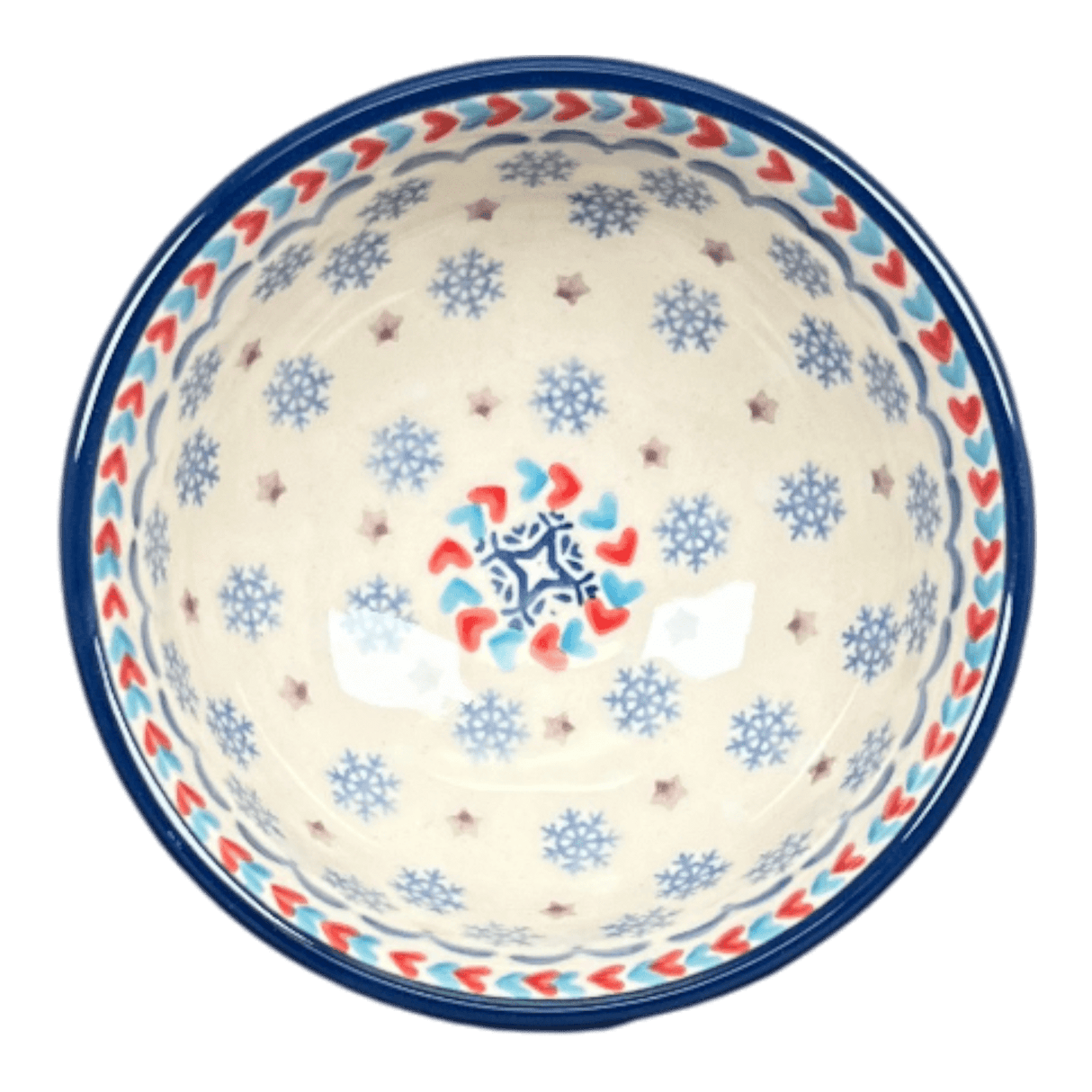 Bowl, Round, Dipping, 4.25" in "Snowflake Love" by Manufaktura | M153U-PS01