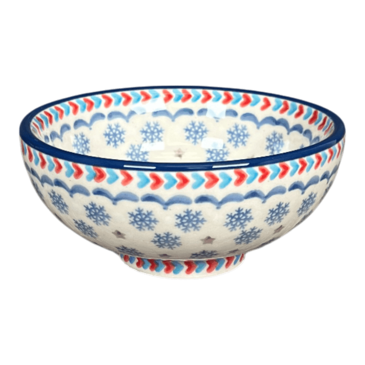 Bowl, Round, Dipping, 4.25" in "Snowflake Love" by Manufaktura | M153U-PS01