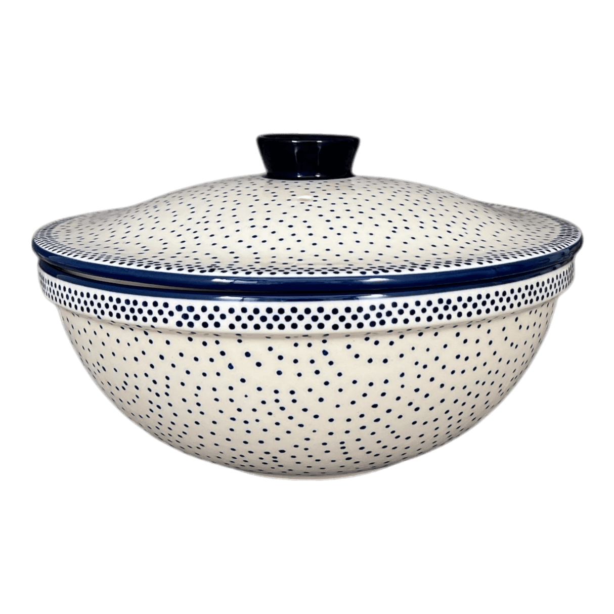 Bowl, Round, with Lid, 9.5" in "Misty Blue" by Manufaktura | M159U-61A