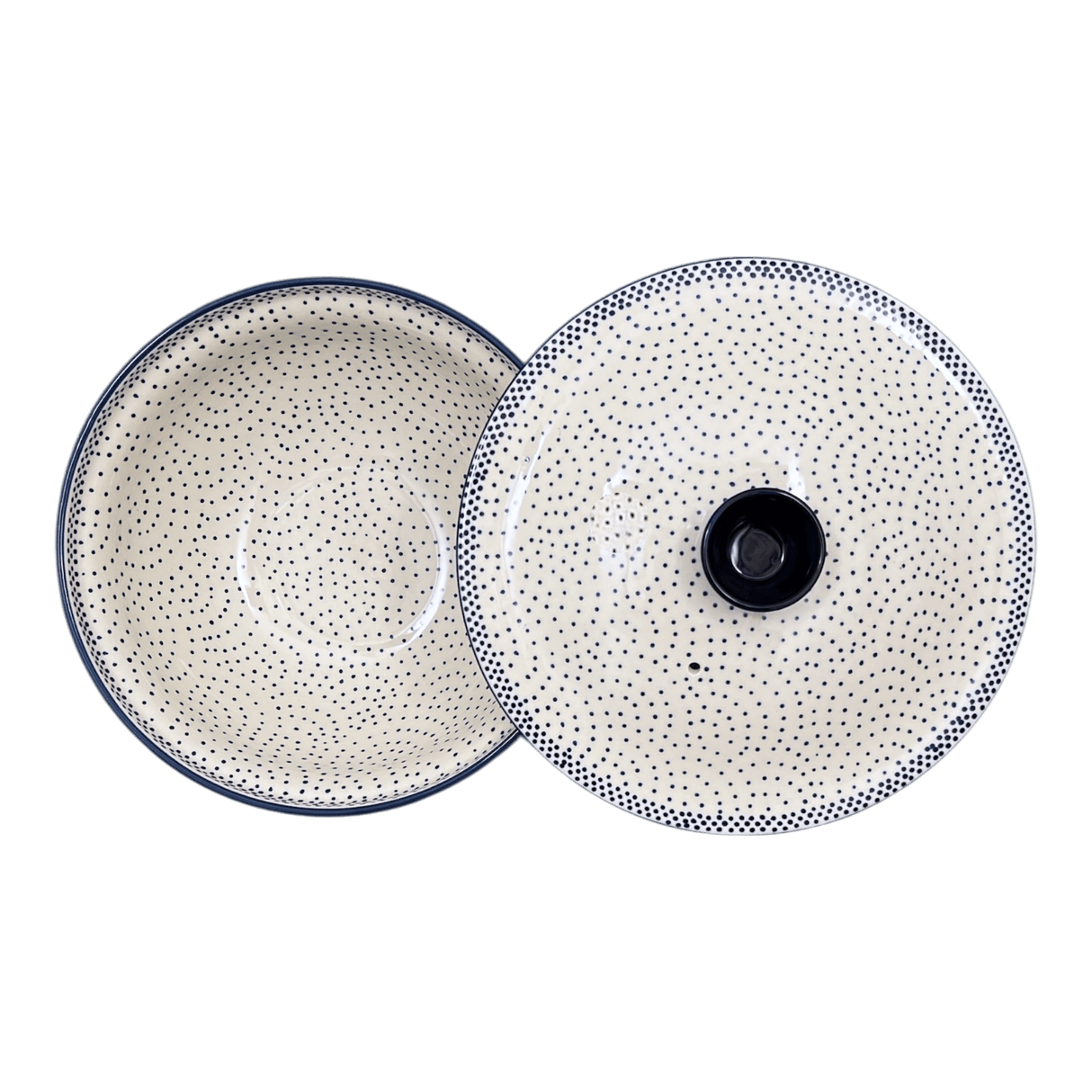 Bowl, Round, with Lid, 9.5" in "Misty Blue" by Manufaktura | M159U-61A