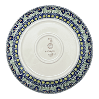 A picture of a Polish Pottery 11.75" Shallow Salad Bowl (Iris) | M173S-BAM as shown at PolishPotteryOutlet.com/products/11-75-shallow-salad-bowl-iris-m173s-bam