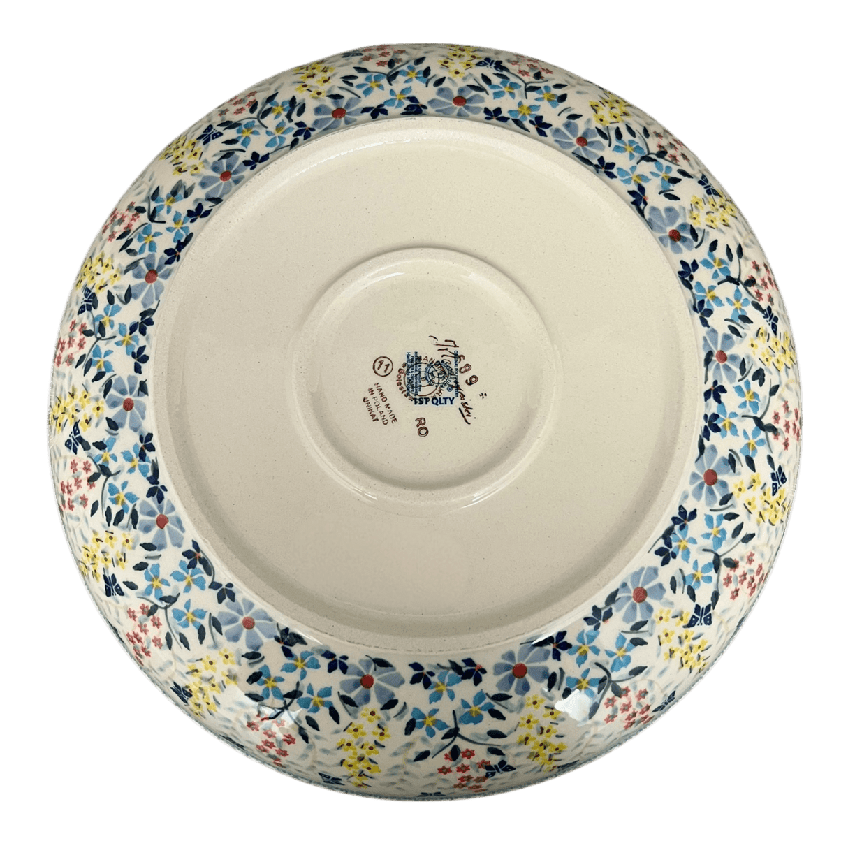 Bowl, Round, Shallow, Salad, 11.75" in "Butterfly Bounty" by Manufaktura | M173S-WK76